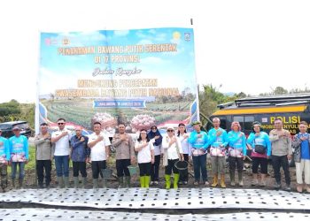 Serentak di 17 Provinsi, Polres Simalungun Dukung Percepatan Swasembada Bawang Putih Nasional.