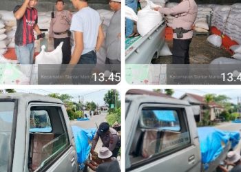 Polsek Siantar Selatan Dampingi Penjualan Jagung Petani Binaan di Bulog Cabang Pematangsiantar.