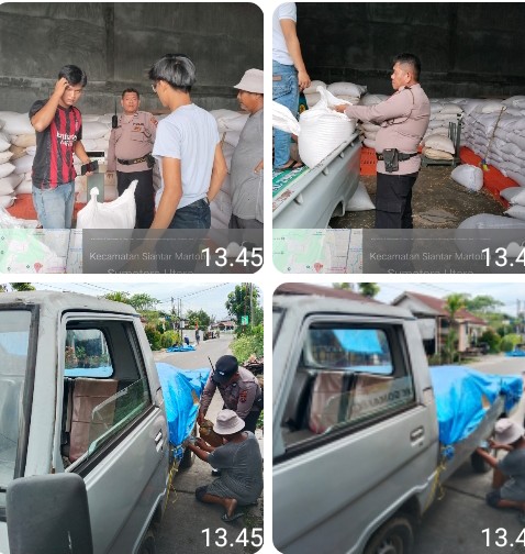 Polsek Siantar Selatan Dampingi Penjualan Jagung Petani Binaan di Bulog Cabang Pematangsiantar.