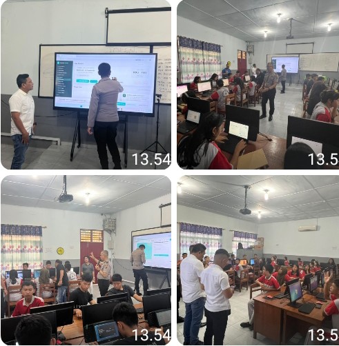 Polres Pematangsiantar Sosialisasi Program Paham AI Kepada SMA/i SMA/SMK/MA Sederajat.