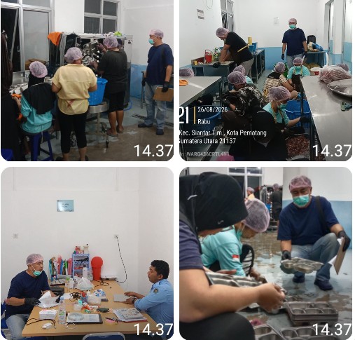 Siwas Polres Pematangsiantar Laksanakan Pengawasan Tata Kelola Program MBG di SPPG 2 YKB.