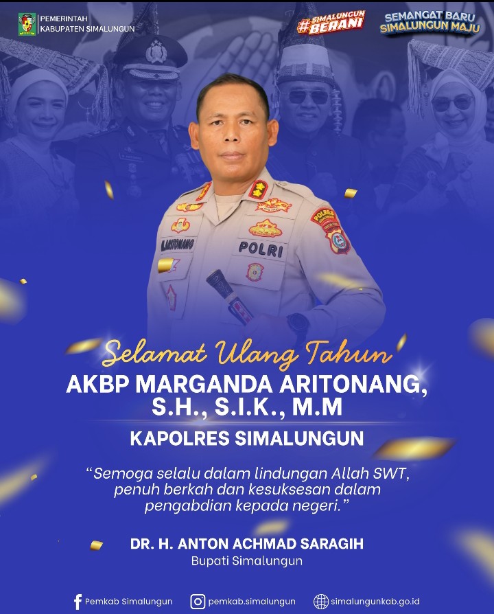 Momen Hangat Sinergitas, Bupati Simalungun Ucapkan Selamat Ulang Tahun Ke - 47 Kepada Kapolres.