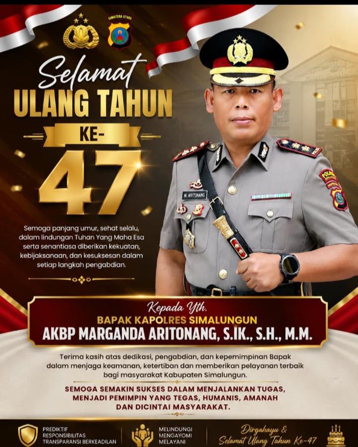 Kompak dari Belakang Layar, Personel Humas Polres Simalungun Sampaikan Ucapan Ulang Tahun Ke - 47 Untuk Kapolres.