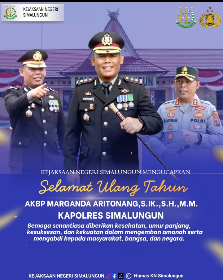 Kejari Simalungun Turut Sampaikan Ucapan Selamat Ulang Tahun Ke - 47 Kepada Kapolres, Perkuat Sinergitas Penegak Hukum.