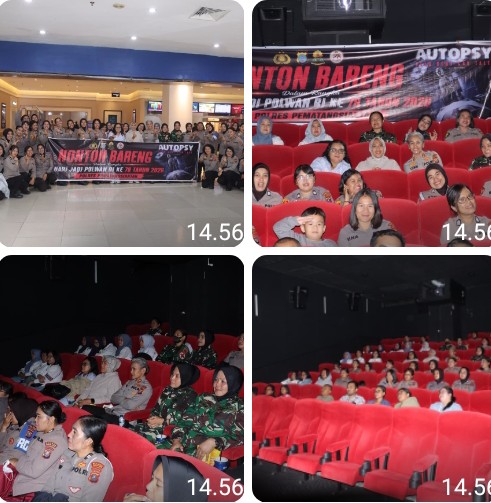 Nobar HUT Polwan Ke - 78, Polres Pematangsiantar Perkuat Kebersamaan & Sinergitas.