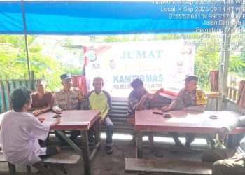 Polsek Siantar Marihat Curhat Kamtibmas Kepada Masyarakat Jalan Bahkora 2.