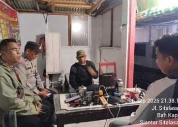 Polsek Siantar Martoba Laksanakan SALING di Pos Kamling Jalan Sitalasari.