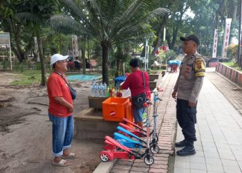 Bhabinkamtibmas Polsek Siantar Barat Patroli KRYD di Objek Vital Wilkumnya.