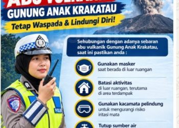 Waspada Tanpa Panik, Polres Simalungun Ajak Warga Lindungi Diri Dari Abu Vulkanik Anak Krakatau.