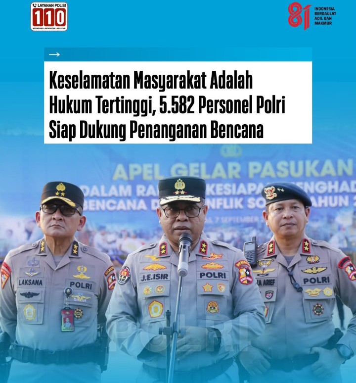 Polres Simalungun Untuk Masyarakat : Polri Siagakan Ribuan Personel & Alat Bencana, Tegaskan Komitmen "Salus Populi Suprema Lex Esto".