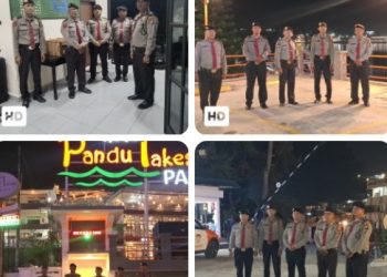 Aiptu Roland Manik, Sosok Personel Pam Obvit Ceria yang Jaga Kenyamanan Wisatawan di Parapat Saat Malam Minggu.
