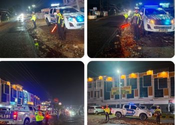 Antisipasi Balap Liar & Begal, Kanit Gakkum IPDA Yancen Hutabarat Pimpin Patroli Blue Light Jaga Kenyamanan Malam Minggu.