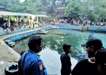 BPBD Kabupaten Simalungun Turunkan Personel Bantu Cari Warga Yang Hilang di Sungai Lobang.