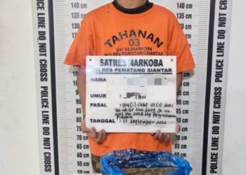 Polres Pematangsiantar Amankan Pemuda 20 Tahun Miliki Ganja.