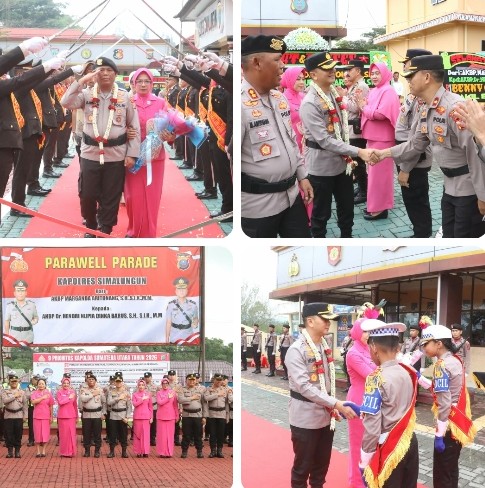 Kapolres Simalungun AKBP Dr. Hendri Nupia Dinka Barus Disambut Hangat, Pisah Sambut Polres Simalungun Berlangsung Khidmat & Humanis.