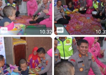 Polres Pematangsiantar Laksanakan Bakti Sosial Sambut Hari Lalu Lintas Bhayangkara Ke - 71.