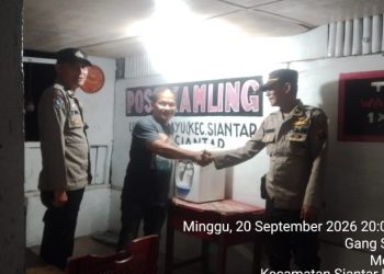 Polsek Siantar Utara SALING di Pos Kamling Melayu.