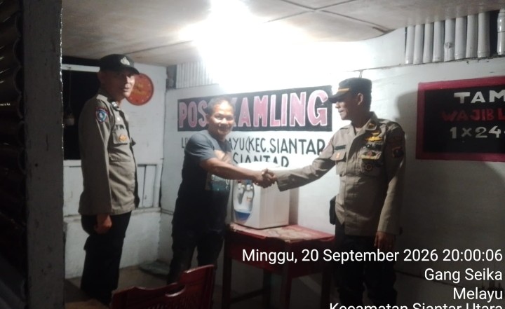 Polsek Siantar Utara SALING di Pos Kamling Melayu.