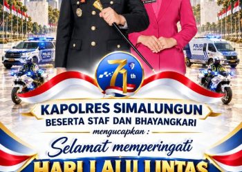 "Polantas Presisi, Mengabdi Untuk Negeri", Kapolres Simalungun Beserta Bhayangkari Peringati Hari Lalu Lintas Bhayangkara Ke - 71.