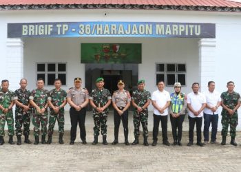 Kapolres Simalungun Jalin Silaturahmi & Perkuat Sinergitas TNI-Polri di Mako Brigif TP 036/Harajaon Marpitu.