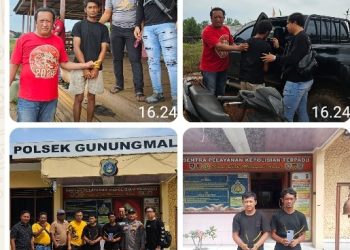 Polsek Gunung Malela Berhasil Ungkap Kasus Curanmor, Dua Tersangka Ditangkap Hingga Ke Pulau Rupat.