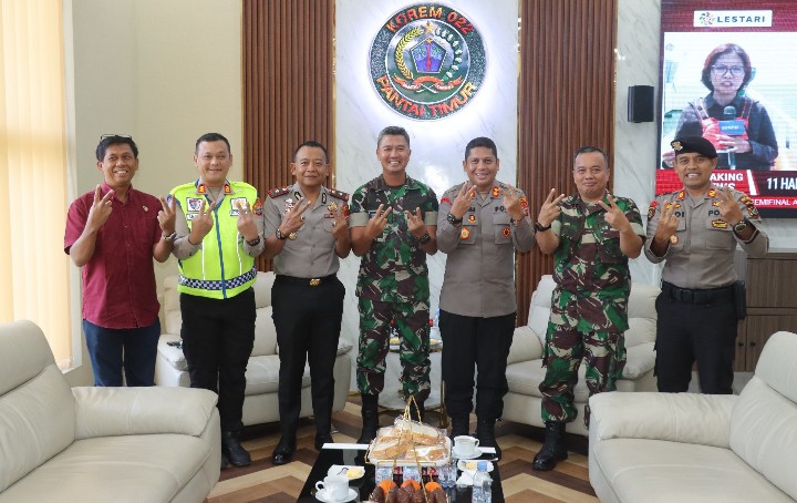 Kapolres Pematangsiantar Sambangi Danrem 022/PT, Perkuat Sinergitas TNI-Polri.