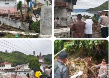 Sigap Tanggap Bencana, Polres Simalungun Hadir Langsung Tangani Banjir Rendam 4 Rumah & Rusakkan 2 Unit di Haranggaol.