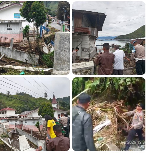 Sigap Tanggap Bencana, Polres Simalungun Hadir Langsung Tangani Banjir Rendam 4 Rumah & Rusakkan 2 Unit di Haranggaol.