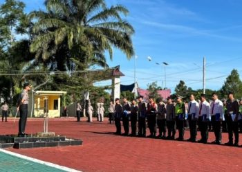 Pimpin Apel Pagi Kapolres Simalungun Tekankan Disiplin, Pengawasan Melekat & Kesiapsiagaan Hadapi Bencana.