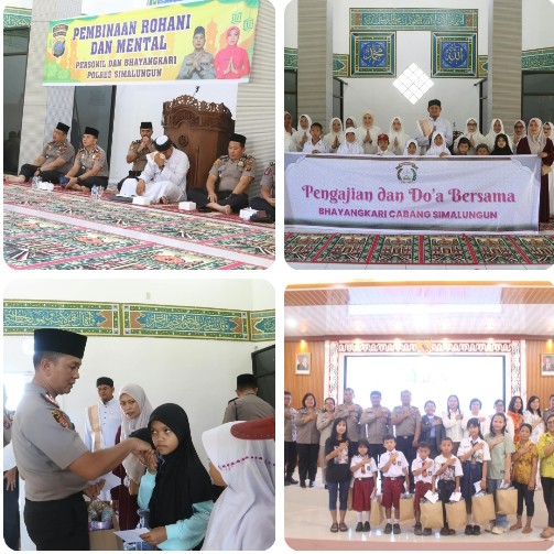 Peringati Hari Kesatuan Gerak Bhayangkari, Kapolres Simalungun Gelar Doa Bersama & Santuni Anak Yatim.