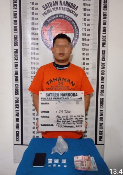 Polres Pematangsiantar Amankan Pemilik Sabu 2.66 Gram di Jalan Pane.