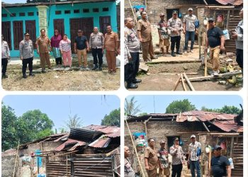 Kapolsek Bandar Huluan Langsung Turun ke Lokasi, 24 Rumah Warga Pematang Bandar Rusak Diterjang Angin Kencang.