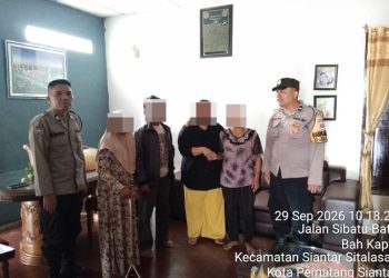 Polsek Siantar Martoba Mediasi Perselisihan Kakak Beradik, Berakhir Damai.
