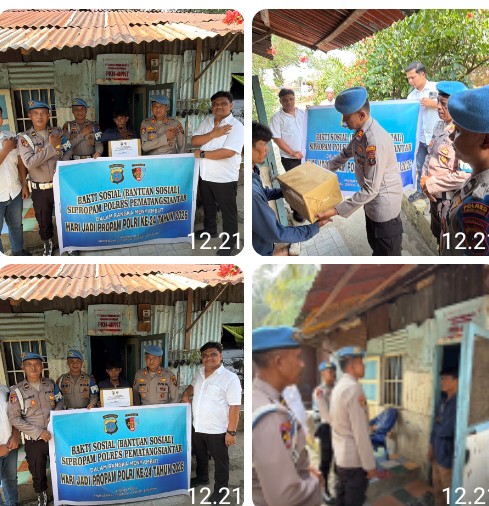 Propam Polres Pematansiantar Gelar Bakti Sosial HUT Propam Polri Ke 24.