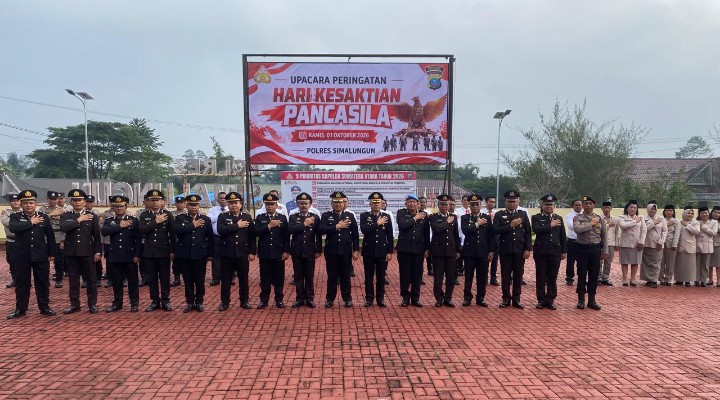 Pimpin Upacara Hari Kesaktian Pancasila, Wakapolres Simalungun Tegaskan Soliditas Personel di Mako Polres.