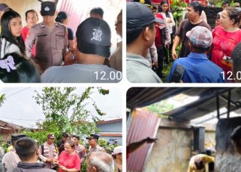 Kapolsek Siantar Marihat Turun Cek TKP Kebakaran Rumah Warga di Gang Duku.