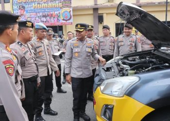 Pastikan Randis Siap Operasional, Polres Pematangsiantar Cek R2 dan R4.