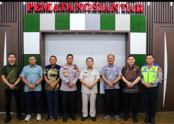Wali Kota Pematangsiantar Wesly Silalahi, SH, MKn Sambut Silaturahmi Kapolres Pematangsiantar AKBP Dhana Noer Kurniawan, SIK, MM Berserta Jajaran.