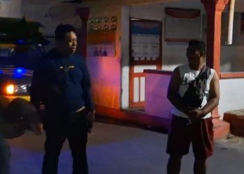 Bhabinkamtibmas Polsek Siantar Selatan SALING di Pos Kamling.