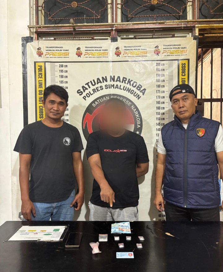 Polisi Bersama Masyarakat : Polsek Bosar Maligas Bergerak Cepat Ringkus Pengedar Sabu di Siringan-ringan, Ada Sabu 7,17 Gram.