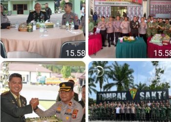 HUT TNI Ke - 81, Polres Pematangsiantar Beri Surprise, Perkuat Sinergitas TNI-Polri.