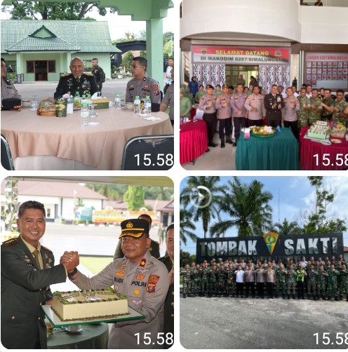 HUT TNI Ke - 81, Polres Pematangsiantar Beri Surprise, Perkuat Sinergitas TNI-Polri.