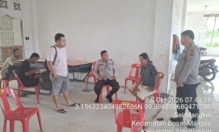 Respons Cepat Aduan "Halo Kapolres Simalungun", Polsek Bandar Huluan Tindaklanjuti Laporan Percobaan Pencurian di Islamic Center Simpang Mayang.