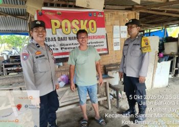 Polsek Siantar Marihat Patroli KBN di Jalan Bahkora II.