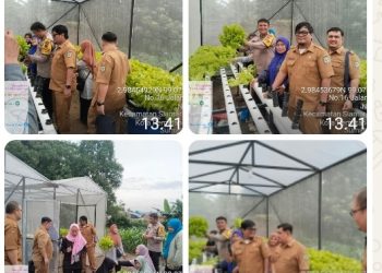 Bhabinkamtibmas Polsek Siantar Martoba Sambang Kamtibmas di Lahan Kelompok Tani.