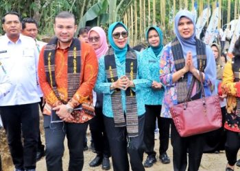 Ketua TP PKK Simalungun Sambut Hangat Tim Evaluasi Nagori Percontohan PTP2WKSS Provinsi Sumatera Utara.