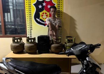 Polisi Bersama Masyarakat, Polsek Bandar Huluan Ringkus Pelaku Pencurian Tabung Gas & Loudspeaker Rumah Makan.