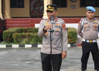 Wakapolres Pematangsiantar Pimpin Latihan Pengamanan Unjuk Rasa.
