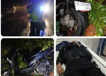 Sigap Bantu Masyarakat, Polsek Dolok Batu Nanggar Tangani Musibah Pohon Tumbang Yang Renggut Nyawa Pelajar di Jalan Medan Km 12,5.