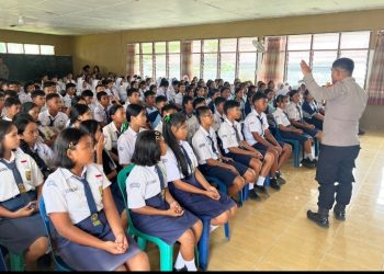 Polisi Bersama Masyarakat, Polres Simalungun Sosialisasikan SPMB SMA Kemala Taruna Bhayangkara ke Ratusan Pelajar di Jorlang Hataran.